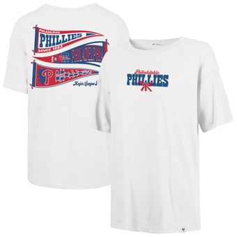 Women's '47  Sand Philadelphia Phillies Bow & Banner Sadie T-Shirt