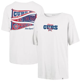 Women's '47  Sand Chicago Cubs Bow & Banner Sadie T-Shirt