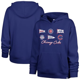 Women's '47  Royal Chicago Cubs Bow & Banners Naomi Hoodie