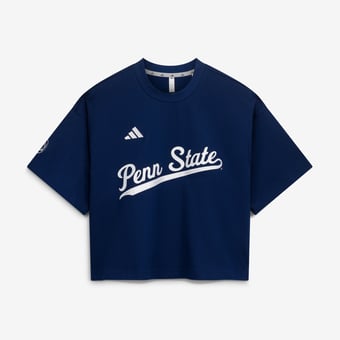 Women's adidas Navy Penn State Nittany Lions Cropped Baseball Fashion Jersey