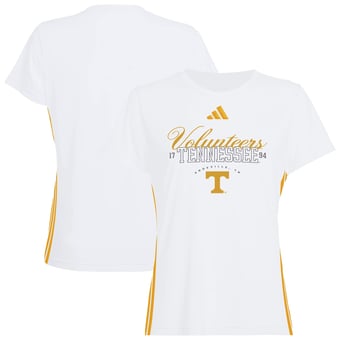 Women's adidas White Tennessee Volunteers Essentials 3-Stripes T-Shirt