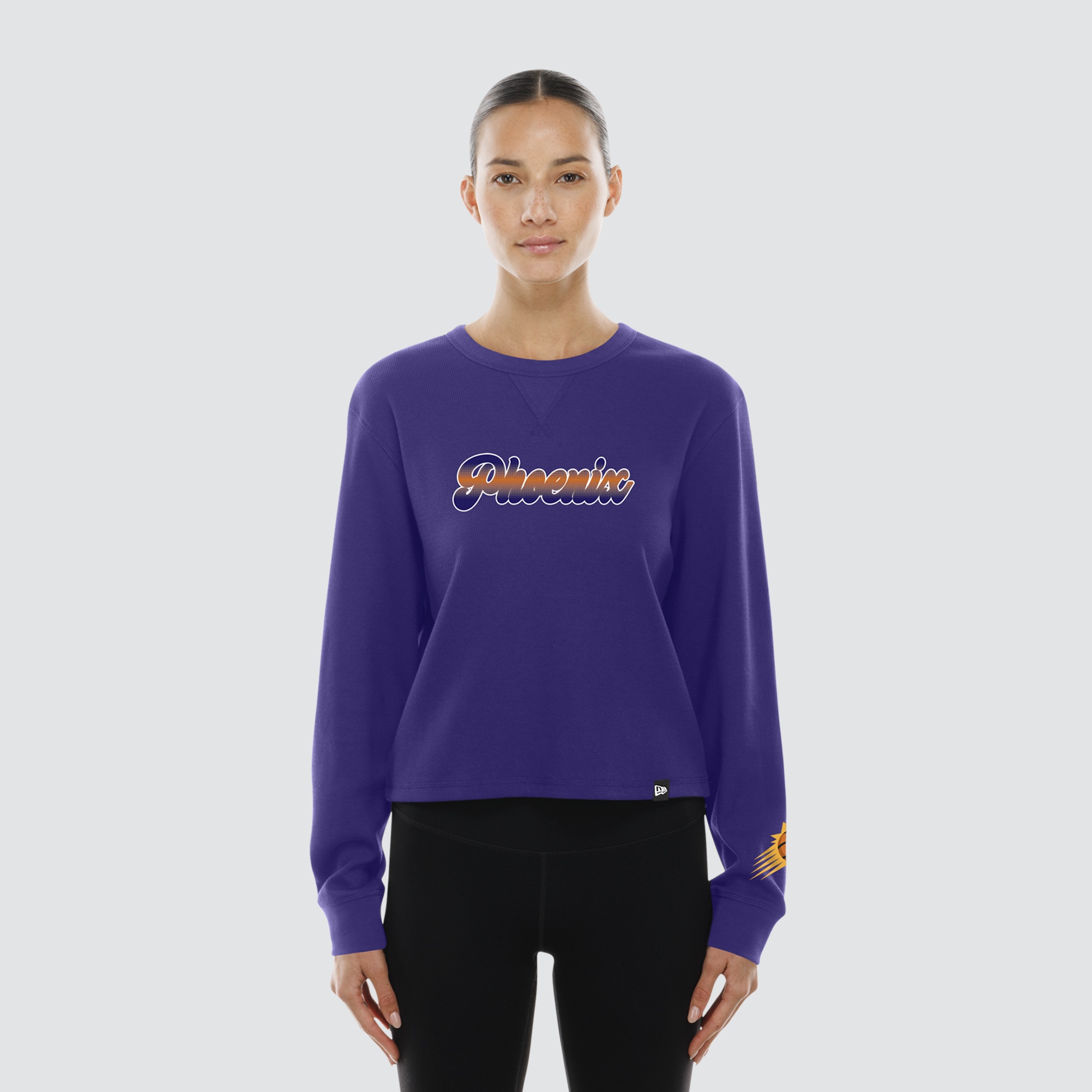 Women's New Era Purple Phoenix Suns Micro Thermal Long Sleeve T-Shirt
