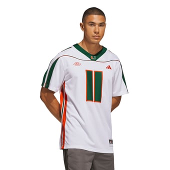 Men's adidas Ken Dorsey White Miami Hurricanes Away It's Back Premier Jersey