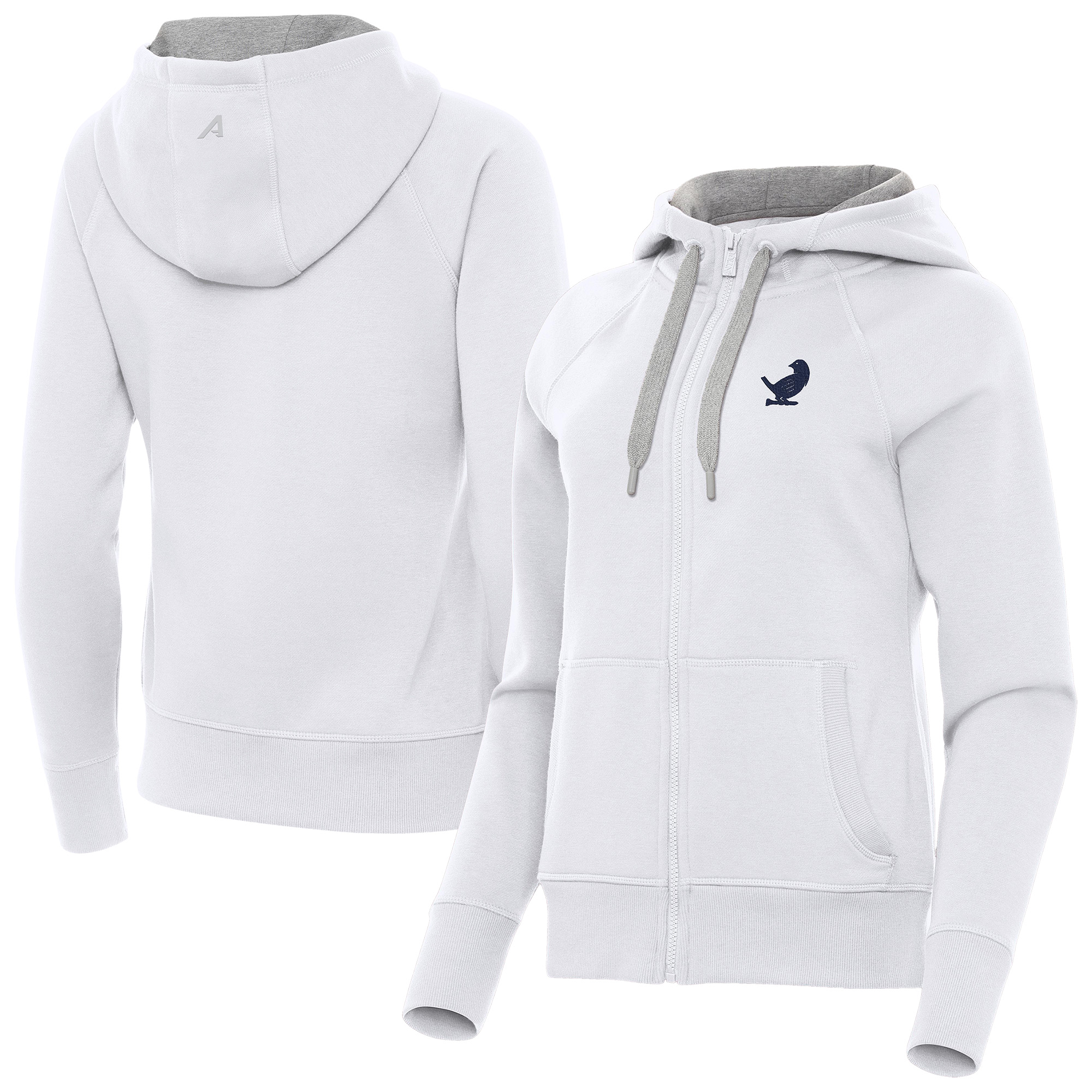 Women’s Antigua White New York Golf Club Victory Full-Zip Hoodie Women’s Antigua White New York Golf Club Victory Full-Zip Hoodie