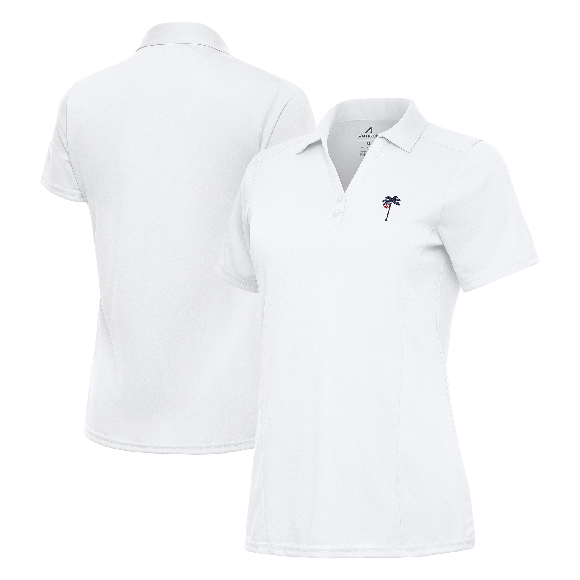 Women’s Antigua White Jupiter Links Golf Club Tribute Polo
