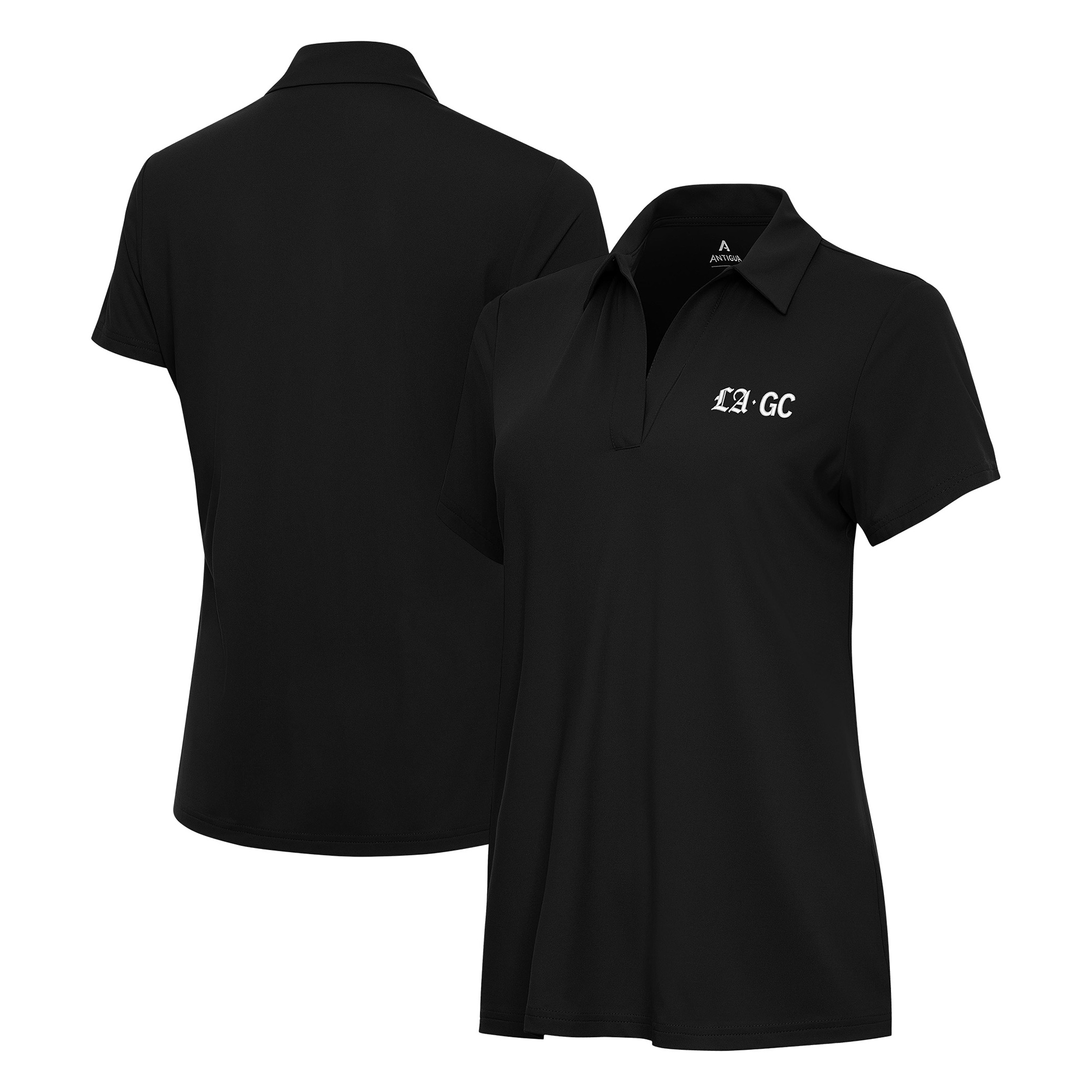 Women’s Antigua Black Los Angeles Golf Club Era Polo Women’s Antigua Black Los Angeles Golf Club Era Polo