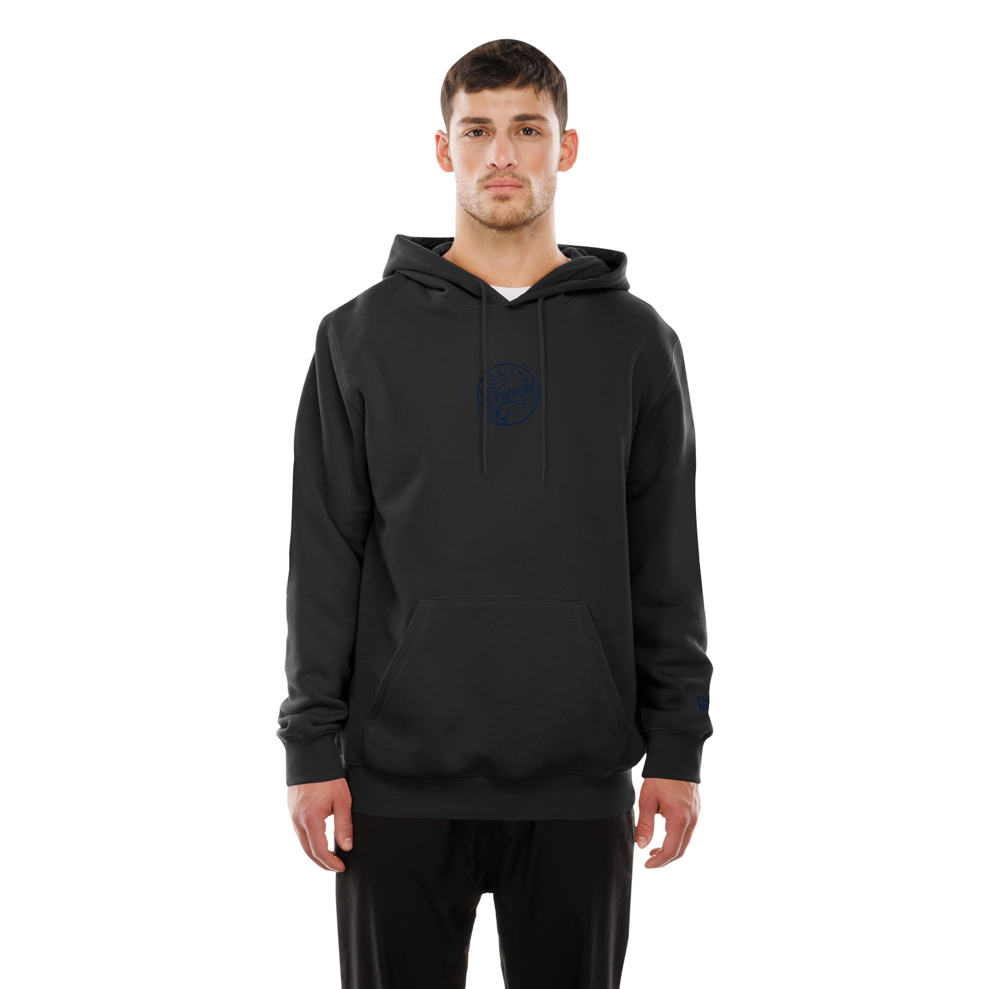Men's New Era  Black Indiana Fever Front Logo Back Graphic Hoodie