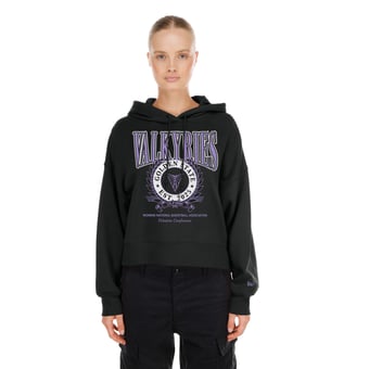 Women's New Era  Eclipse Black Golden State Valkyries Boxy Dolman Hoodie