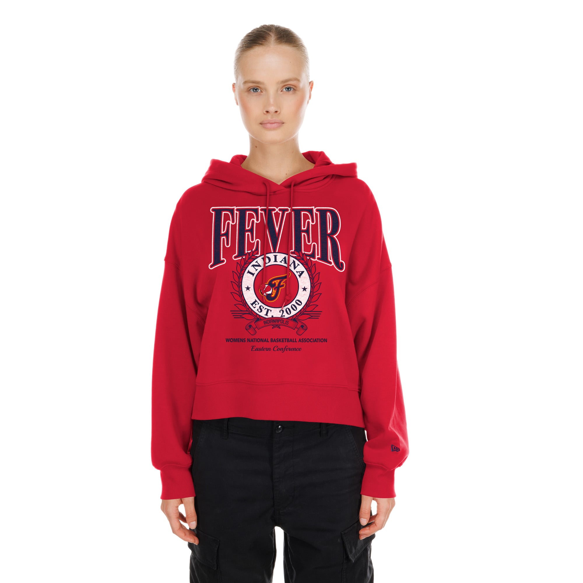 Women's New Era  Red Indiana Fever Boxy Dolman Hoodie