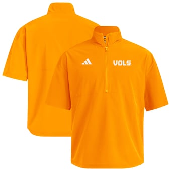 Men's adidas  Tennessee Orange Tennessee Volunteers 2026 Sideline Woven Quarter-Zip Short Sleeve Jacket