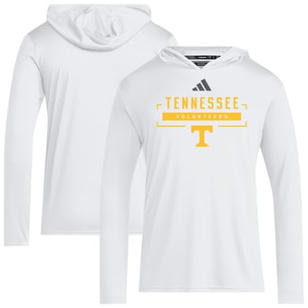 Men's adidas White Tennessee Volunteers D4T Long Sleeve Hooded T-Shirt
