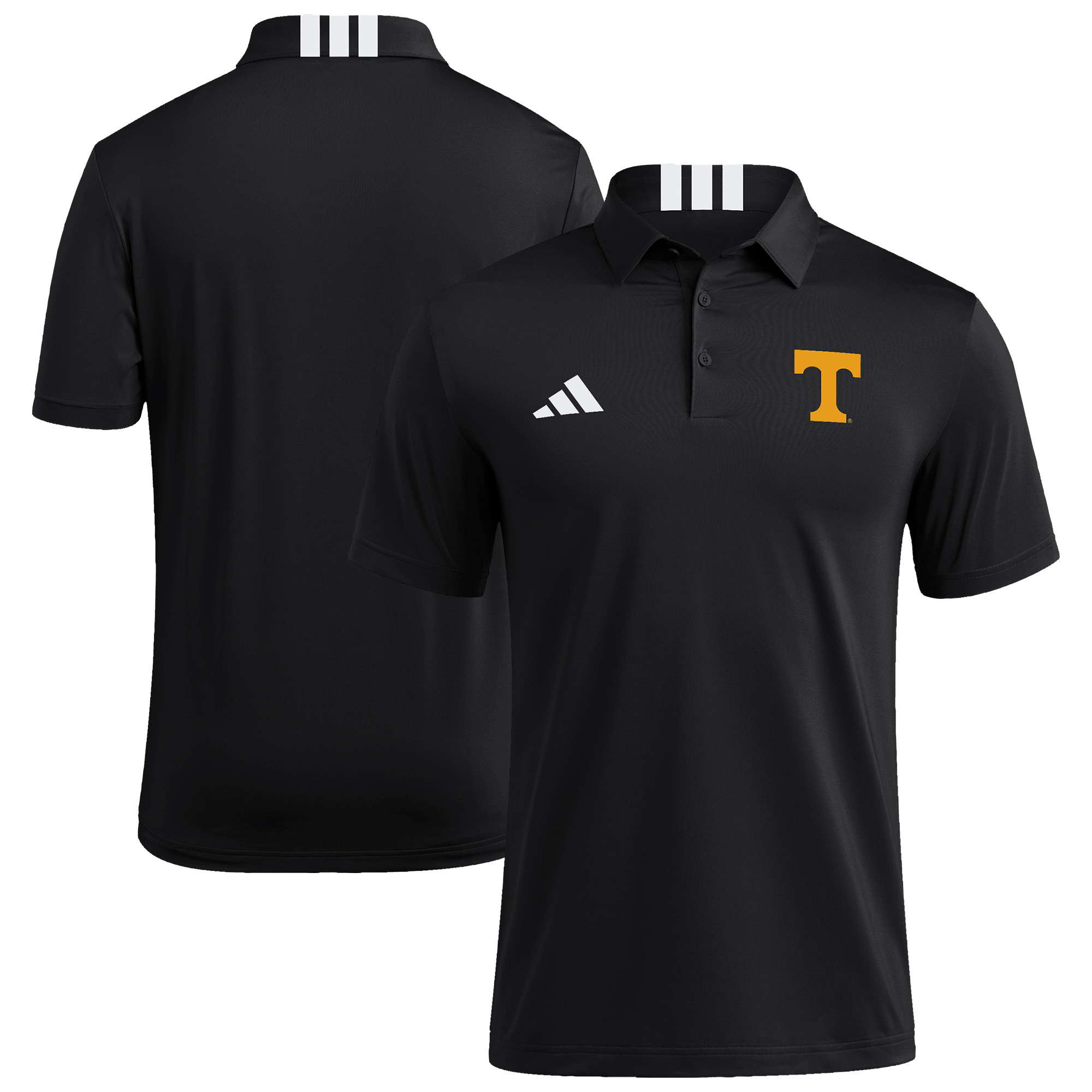 Men’s adidas Black Tennessee Volunteers AEROREADY Golf Polo Men’s adidas Black Tennessee Volunteers AEROREADY Golf Polo