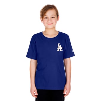 Youth New Era Royal Los Angeles Dodgers Cartoon Logo T-Shirt
