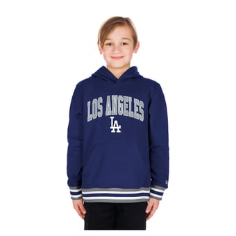 Youth New Era Royal Los Angeles Dodgers Knit Trim Pullover Hoodie