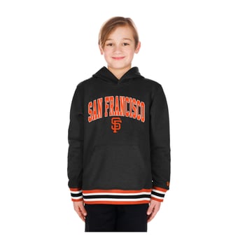 Youth New Era Black San Francisco Giants Knit Trim Pullover Hoodie
