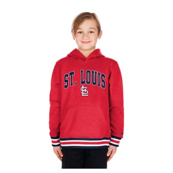 Youth New Era Red St. Louis Cardinals Knit Trim Pullover Hoodie