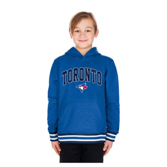 Youth New Era Royal Toronto Blue Jays Knit Trim Pullover Hoodie