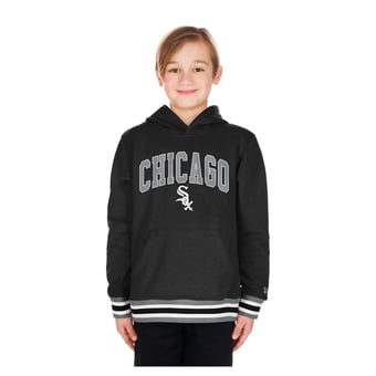 Youth New Era Black Chicago White Sox Knit Trim Pullover Hoodie