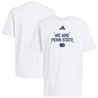 Men's adidas White Penn State Nittany Lions Slogan Cotton T-Shirt