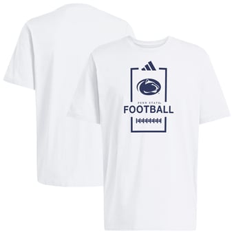 Men's adidas White Penn State Nittany Lions Football Cotton T-Shirt
