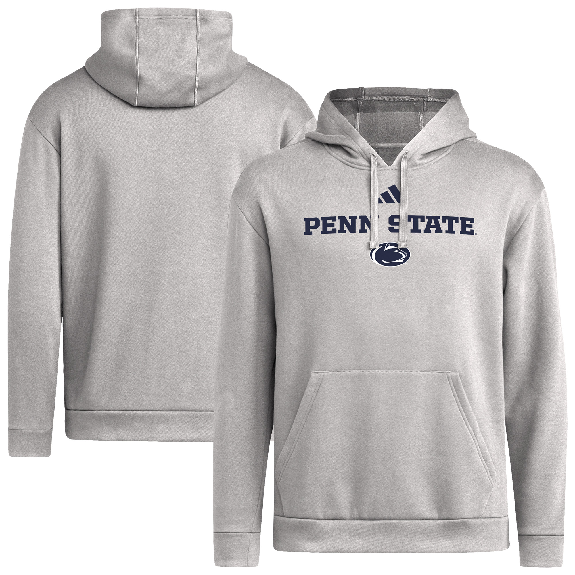 Men's adidas Gray Penn State Nittany Lions Wordmark Hoodie