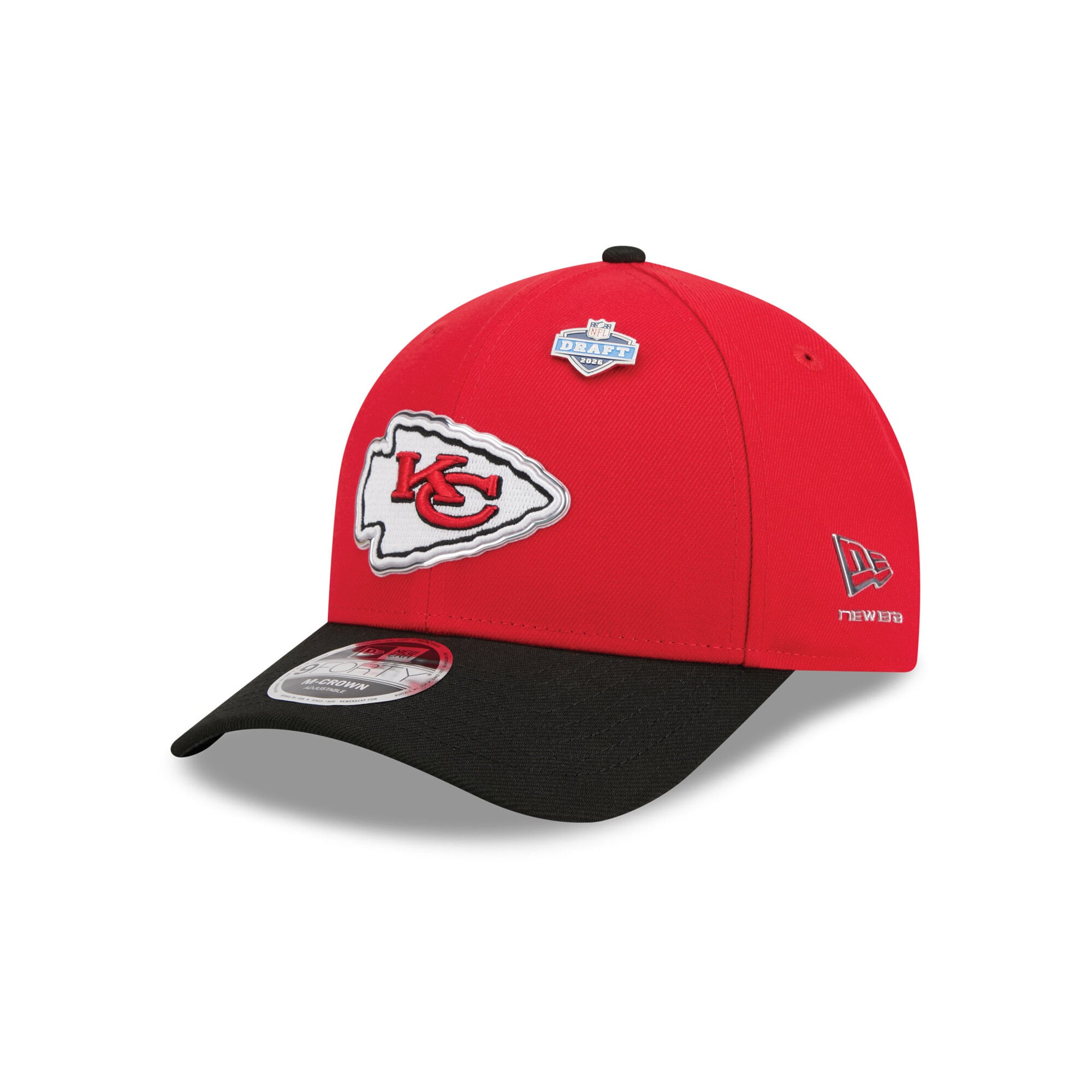Kanas City Chiefs New Era 2026 Draft 9Forty M Crown Kappe