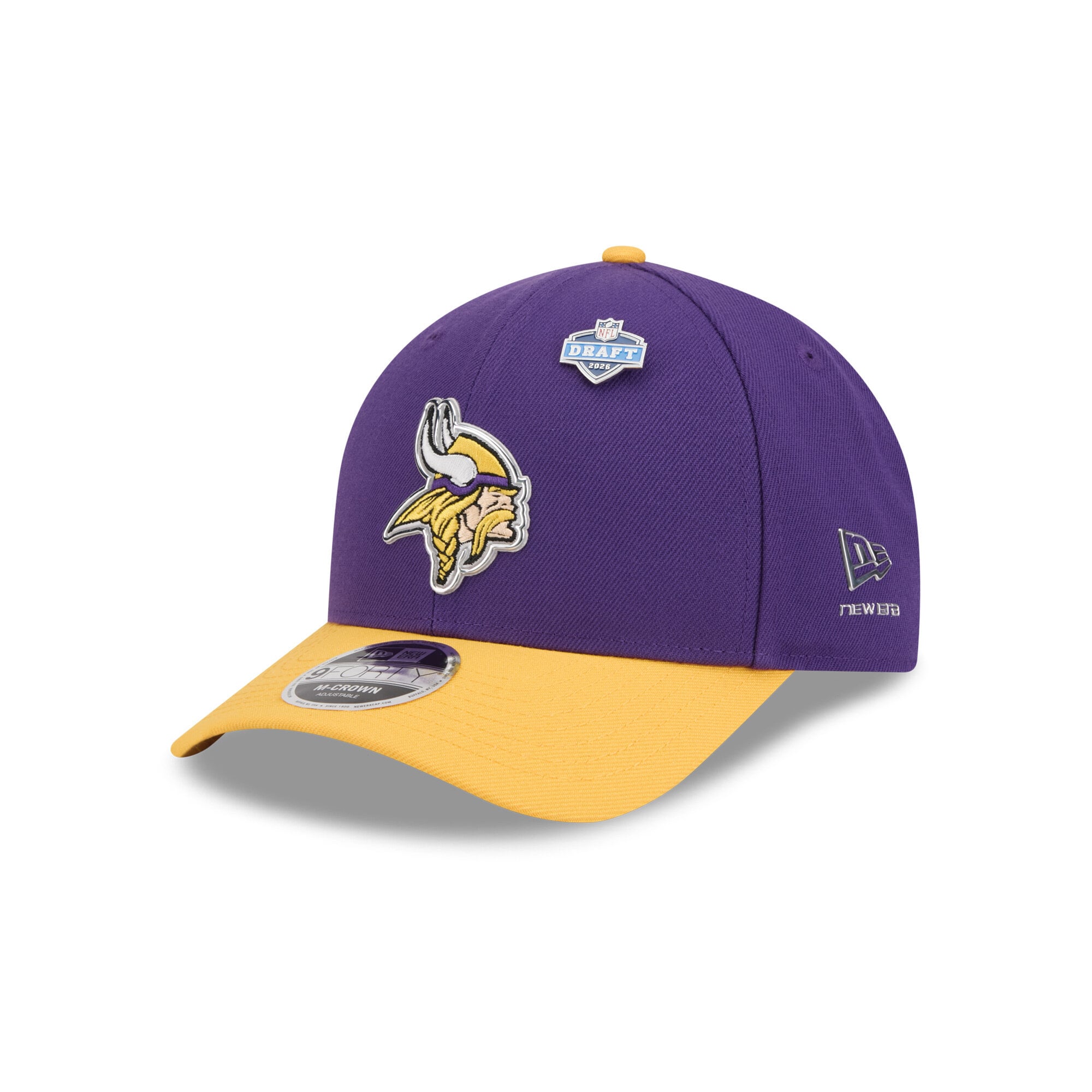 Minnesota Vikings New Era 2026 Draft 9Forty M Crown Kappe