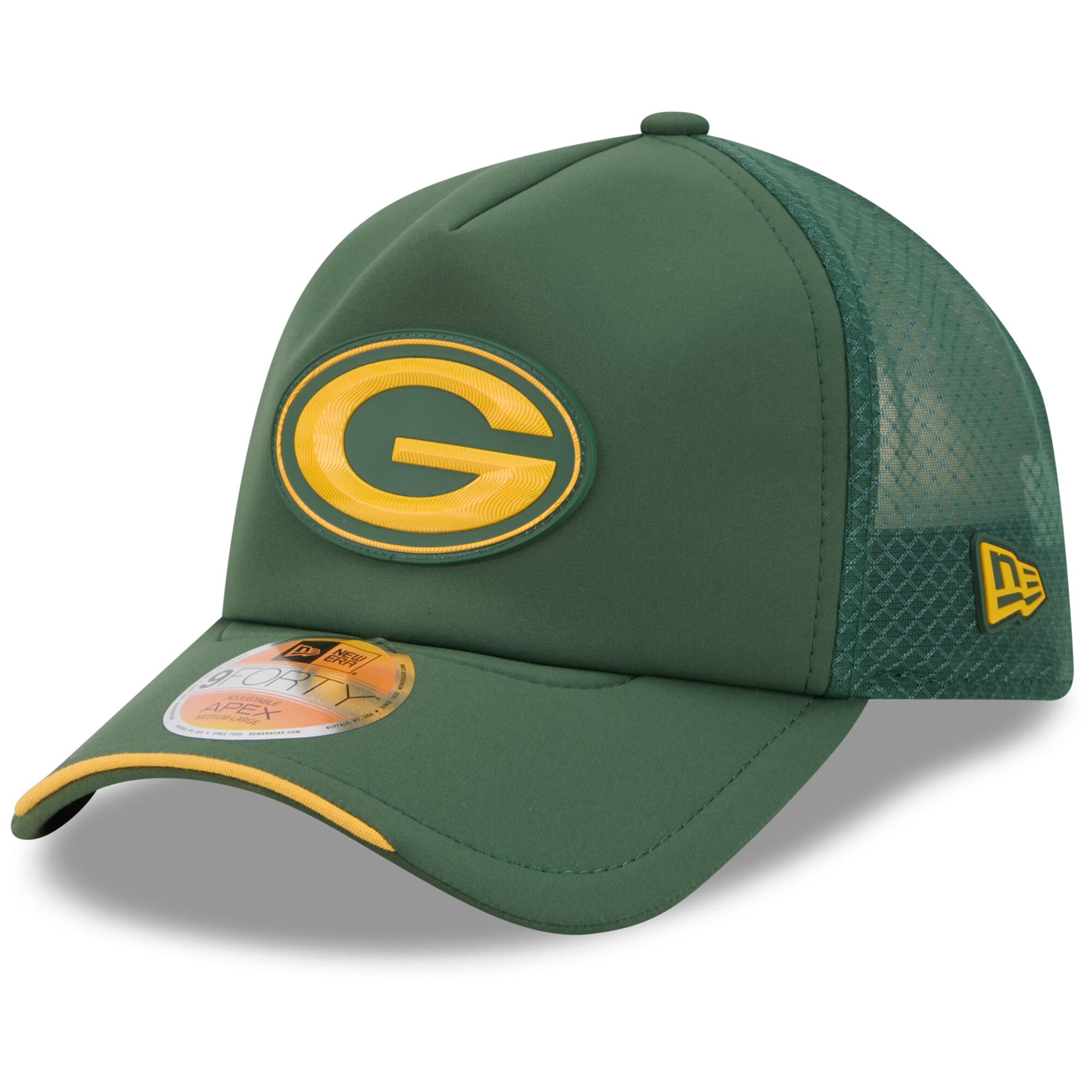 Berretto Green Bay Packers New Era 9FORTY Apex 2026 Sideline
