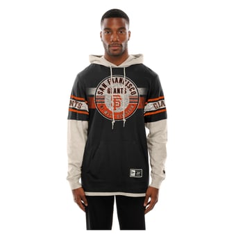 Men's New Era Black/Cream San Francisco Giants Throwback Twofer Hoodie