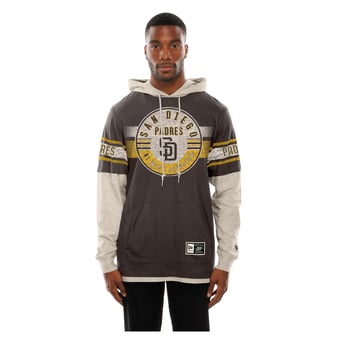 Men's New Era Brown/Cream San Diego Padres Throwback Twofer Hoodie
