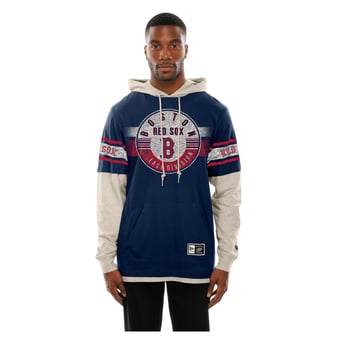 Men's New Era Navy/Cream Boston Red Sox Throwback Twofer Hoodie