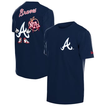 Men's New Era Navy Atlanta Braves Cartoon Logo T-Shirt