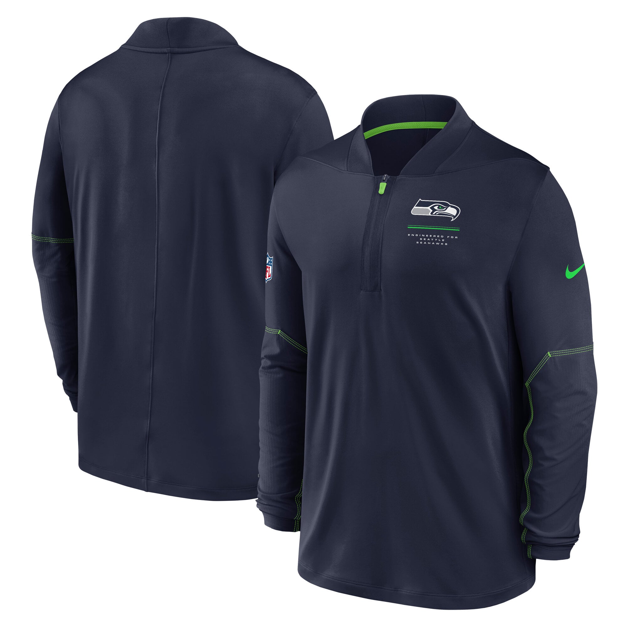 Seattle Seahawks Nike Dri-Fit Top con Mezza Zip – Uomo
