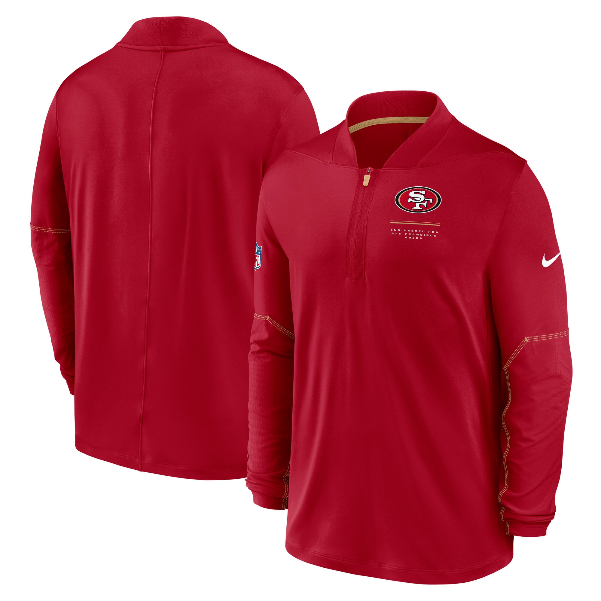San Francisco 49ers Nike Dri-Fit Top con Mezza Zip – Uomo