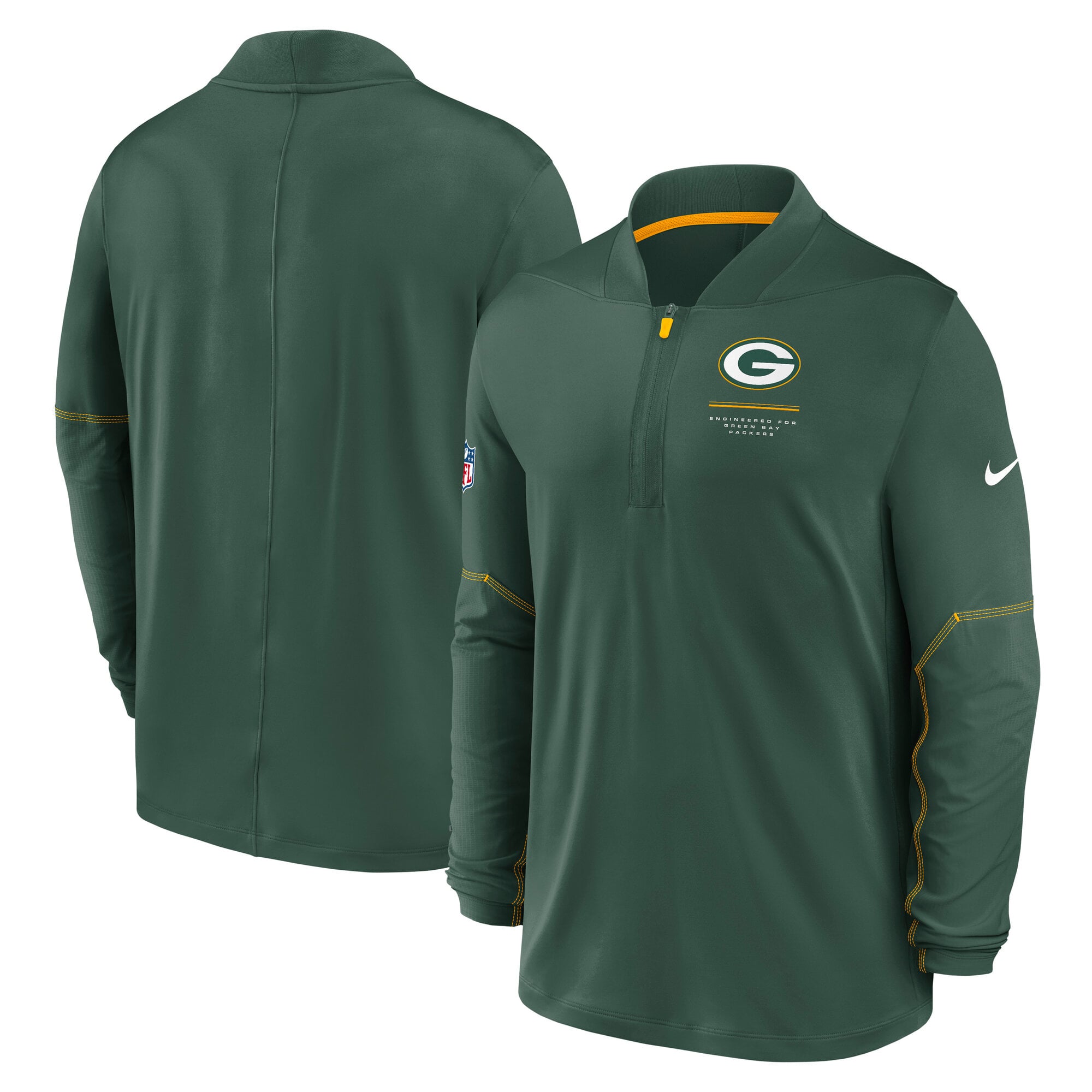 Green Bay Packers Nike Dri-Fit Top con Mezza Zip – Uomo