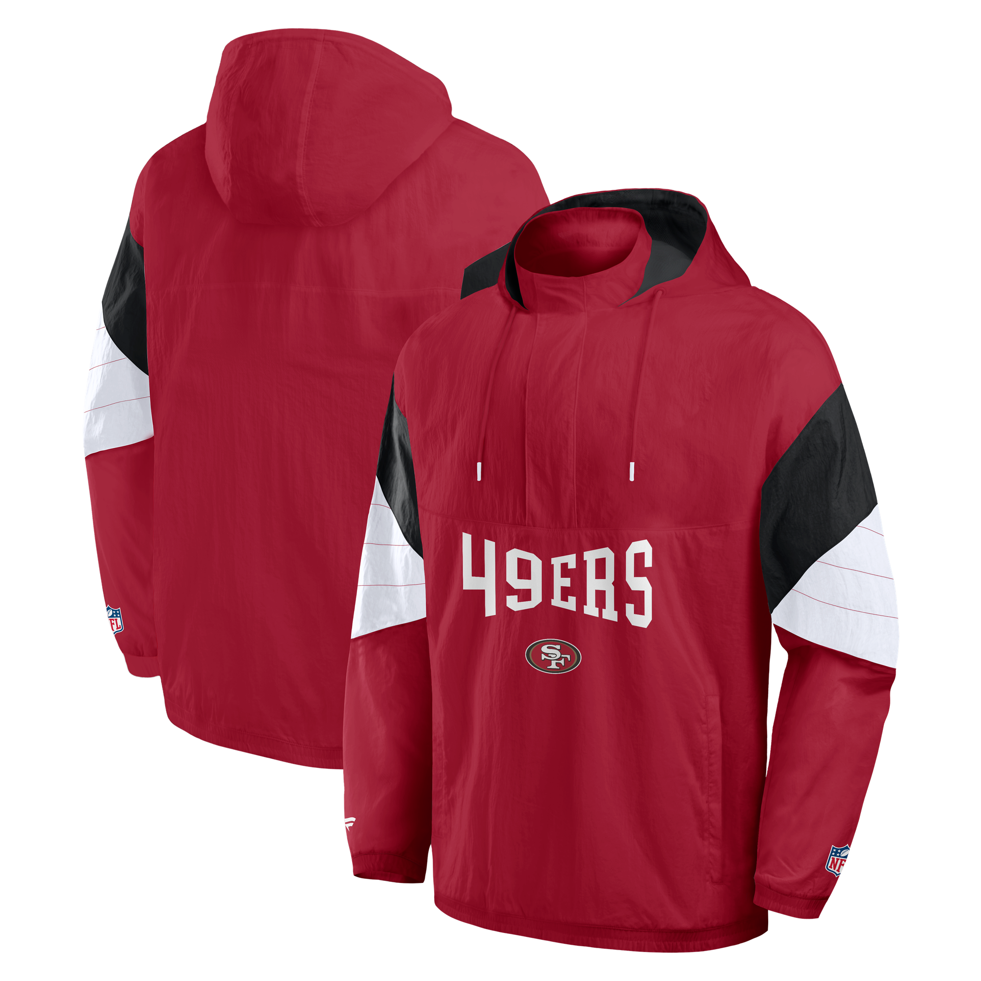 Giacca con cappuccio e zip a un quarto dei San Francisco 49ers