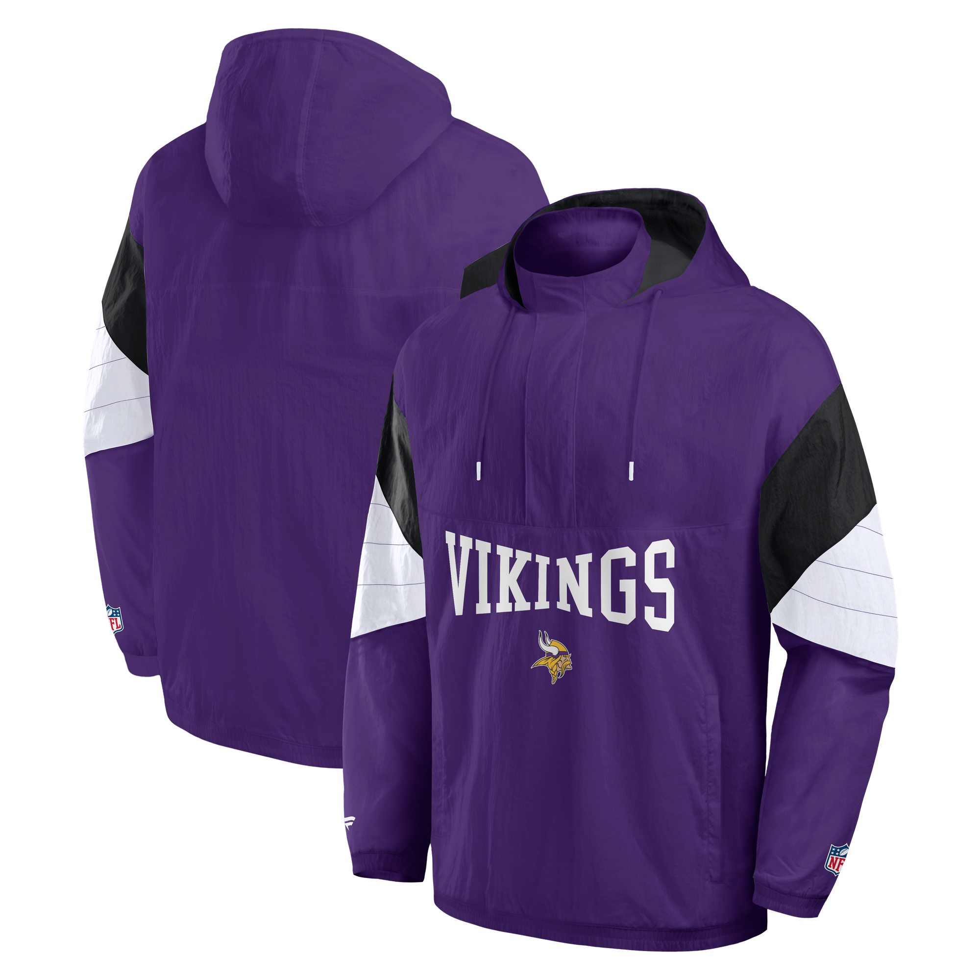 Giacca con cappuccio e zip a un quarto dei Minnesota Vikings