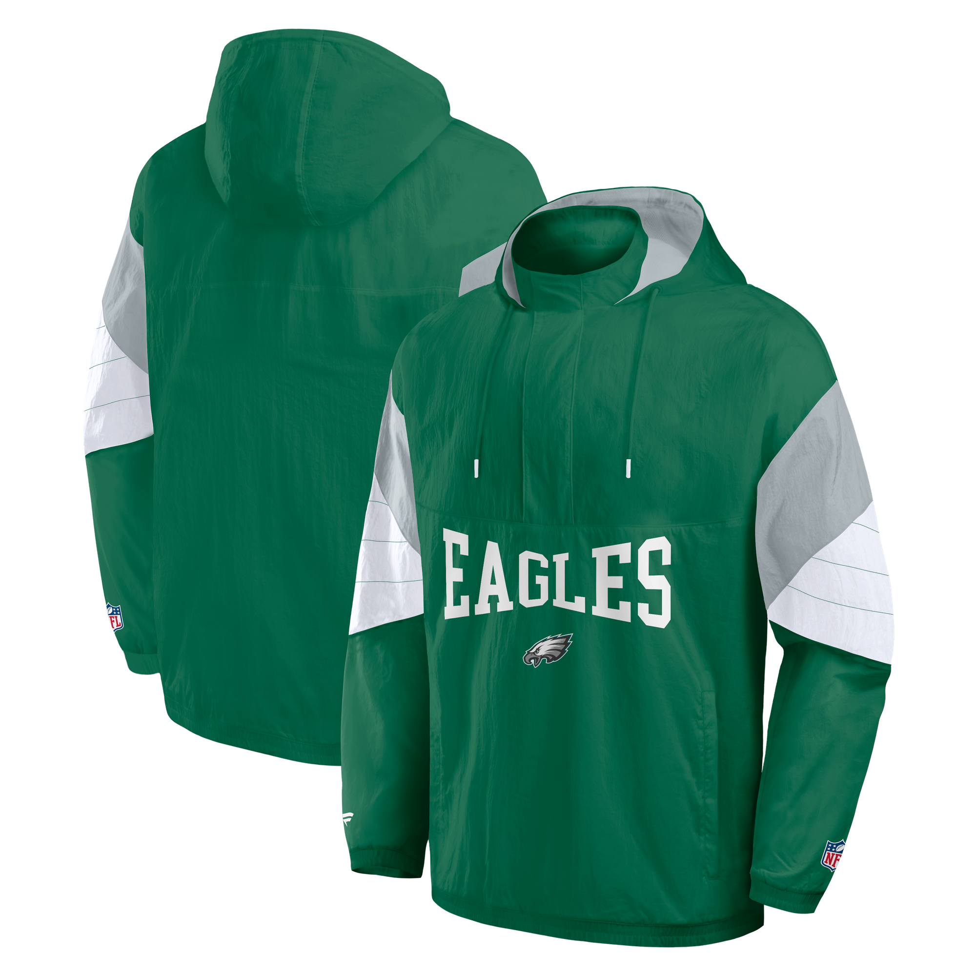 Giacca con cappuccio e zip a un quarto dei Philadelphia Eagles