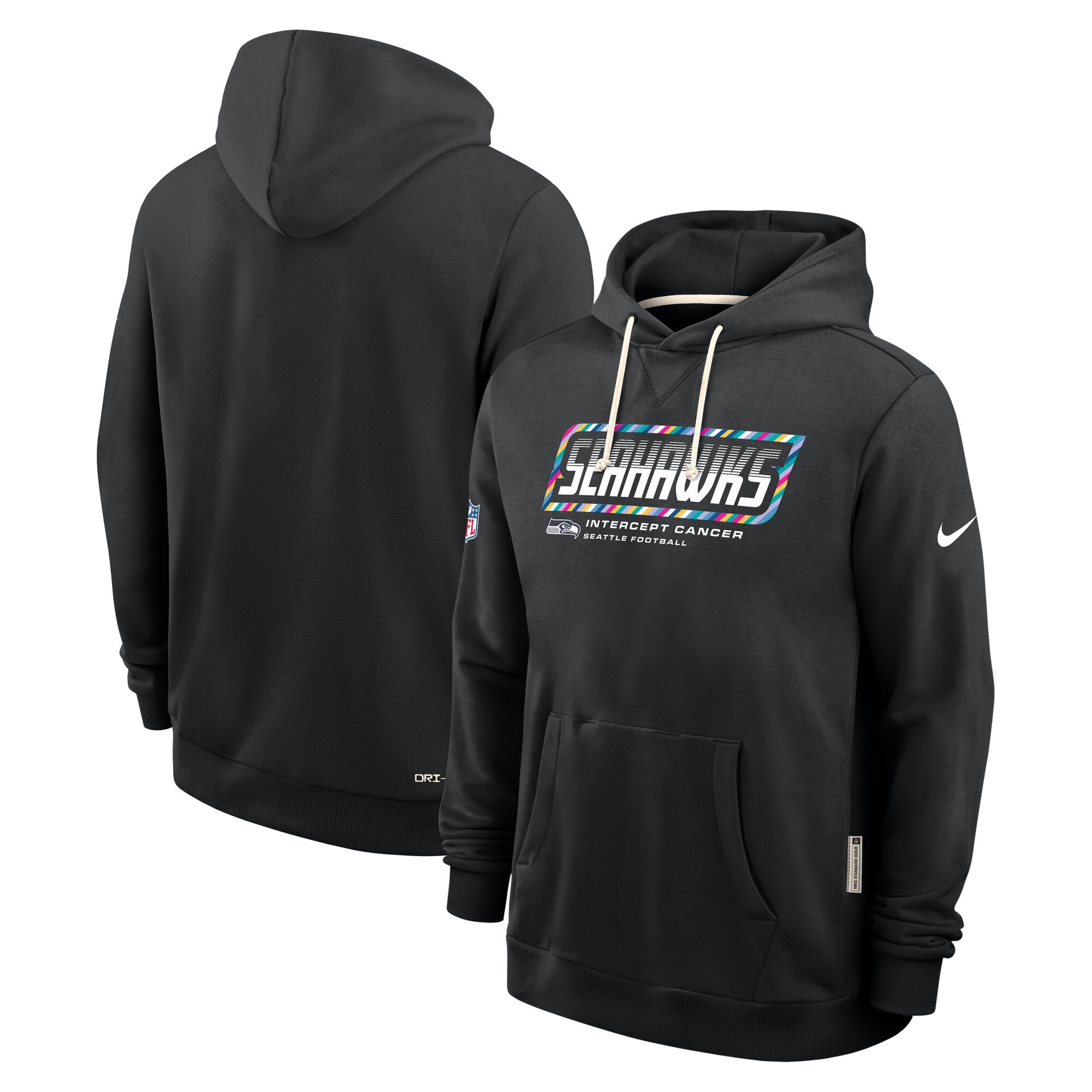 Sweat à capuche Seattle Seahawks Crucial Catch Nike Dri-FIT - Noir - Homme