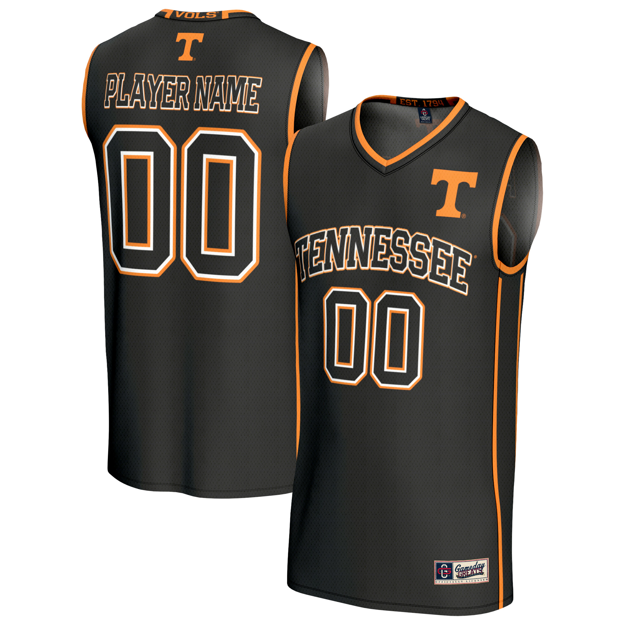 Youth GameDay Greats Black Tennessee Volunteers Lightweight Collegiate Men’s Basketball NIL Pick-A-Player Fashion Jersey Youth GameDay Greats Black Tennessee Volunteers Lightweight Collegiate Men’s Basketball NIL Pick-A-Player Fashion Jersey