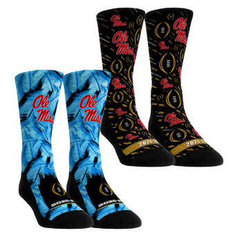 Unisex Rock Em  Ole Miss Rebels 2025-26 College Football Playoff Two-Pack Crew Sock Set
