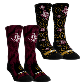 Unisex Rock Em  Texas A&M Aggies 2025-26 College Football Playoff Two-Pack Crew Sock Set