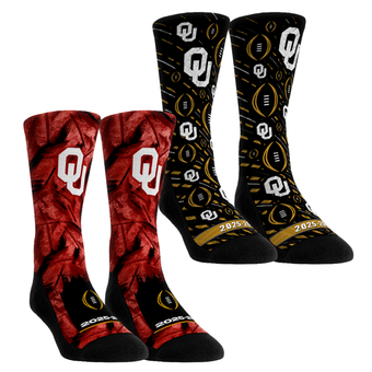 Youth Rock Em  Oklahoma Sooners 2025-26 College Football Playoff Two-Pack Crew Sock Set