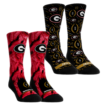 Youth Rock Em  Georgia Bulldogs 2025-26 College Football Playoff Two-Pack Crew Sock Set