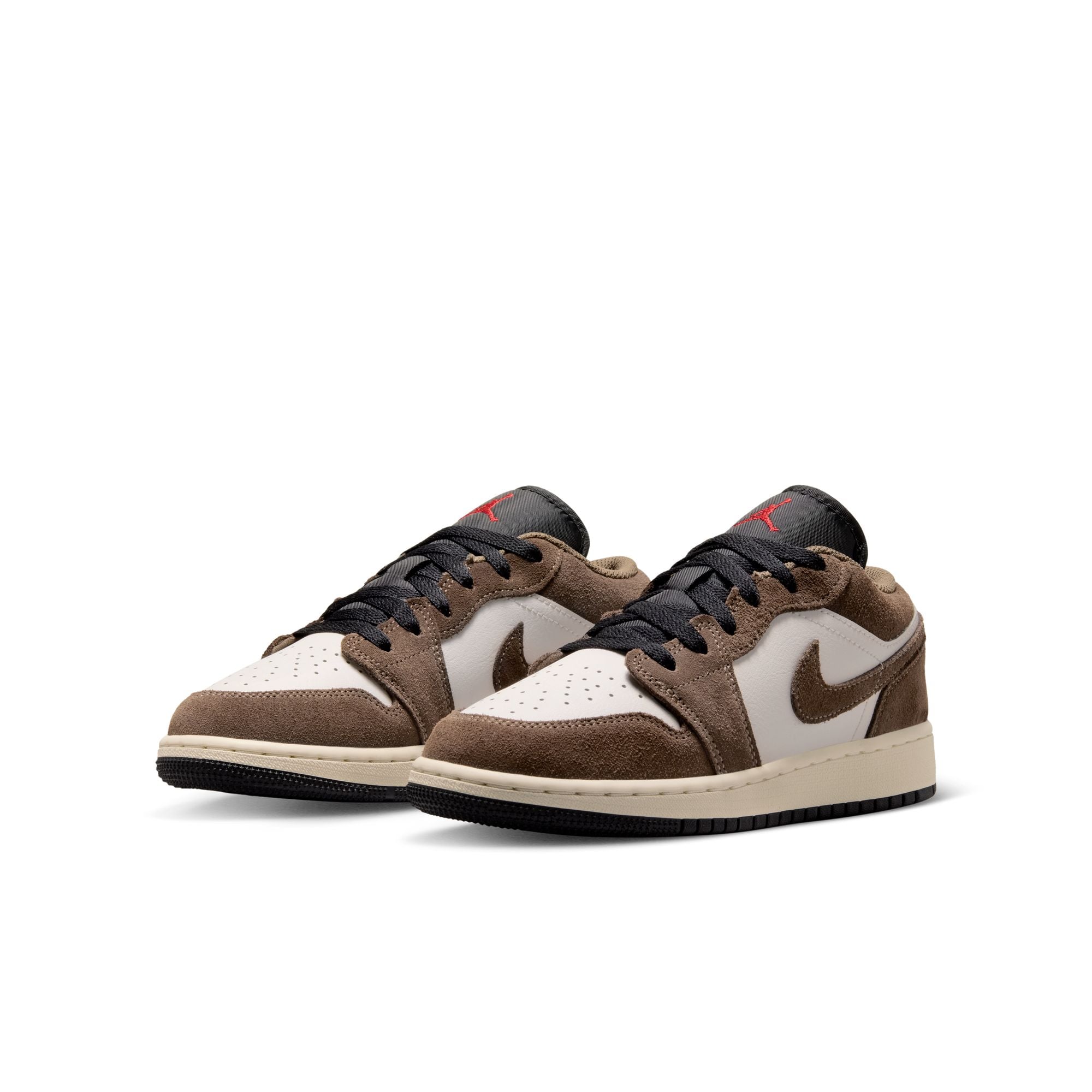 Youth Jordan Brand  Brown/White Basketball Essentials  Air Jordan 1 Low Top Shoes