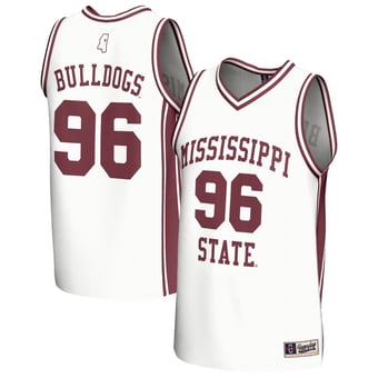 Unisex GameDay Greats White Mississippi State Bulldogs Lightweight Collegiate Basketball Fashion Jersey
