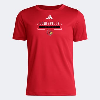 Youth adidas  Red Louisville Cardinals AEROREADY Pre-Game T-Shirt