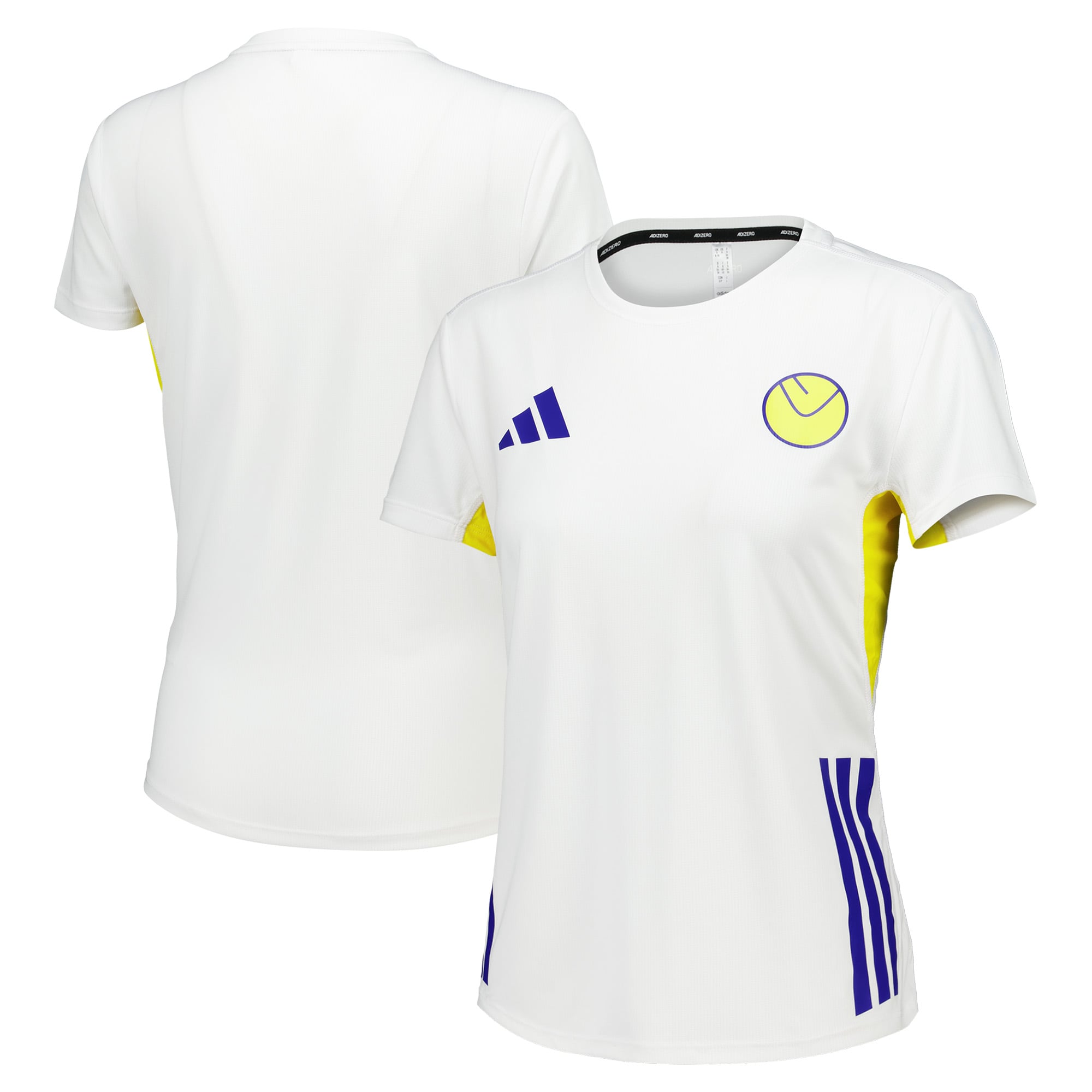 Leeds United adidas Running T-Shirt - White - Womens