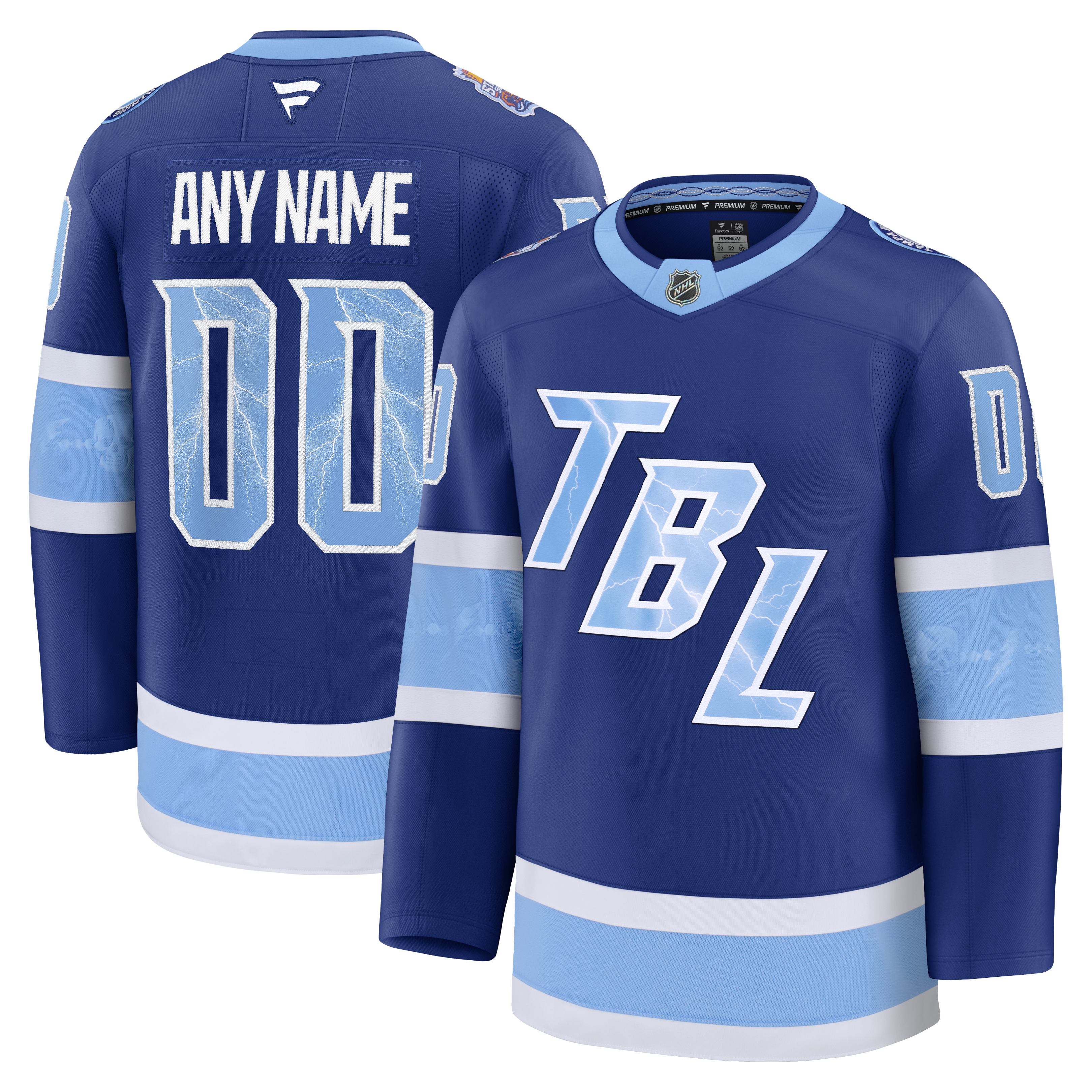 Men’s Fanatics Blue Tampa Bay Lightning 2026 NHL Stadium Series Premium Custom Jersey