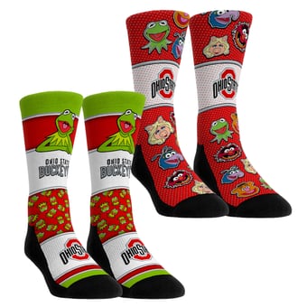 Unisex Rock Em  Ohio State Buckeyes Muppets 2-Pack Crew Socks Set
